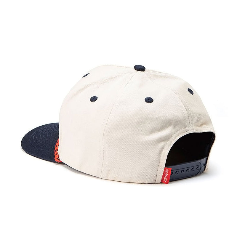 Seager Branded Snapback Hat - Cream/Navy