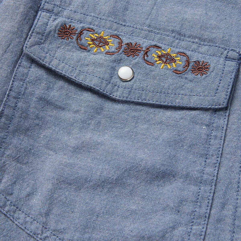 Seager Whippersnapper Chambray Shirt - Light Wash