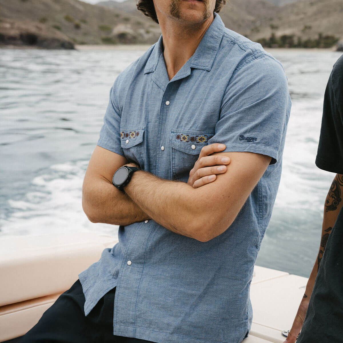 Seager Whippersnapper Chambray Shirt - Light Wash image 6