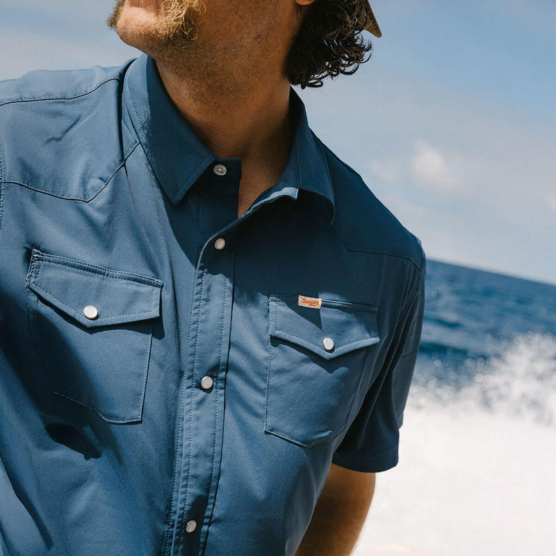 Seager El Ranchero Shirt - Sky Blue