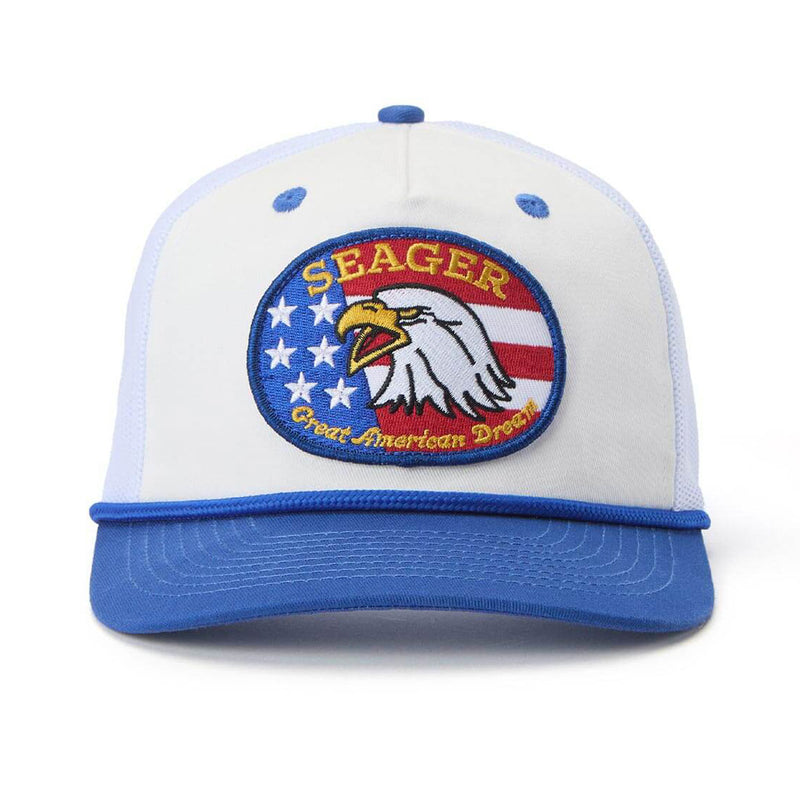 Seager Great American Dream Trucker Snapback Hat - White/Navy