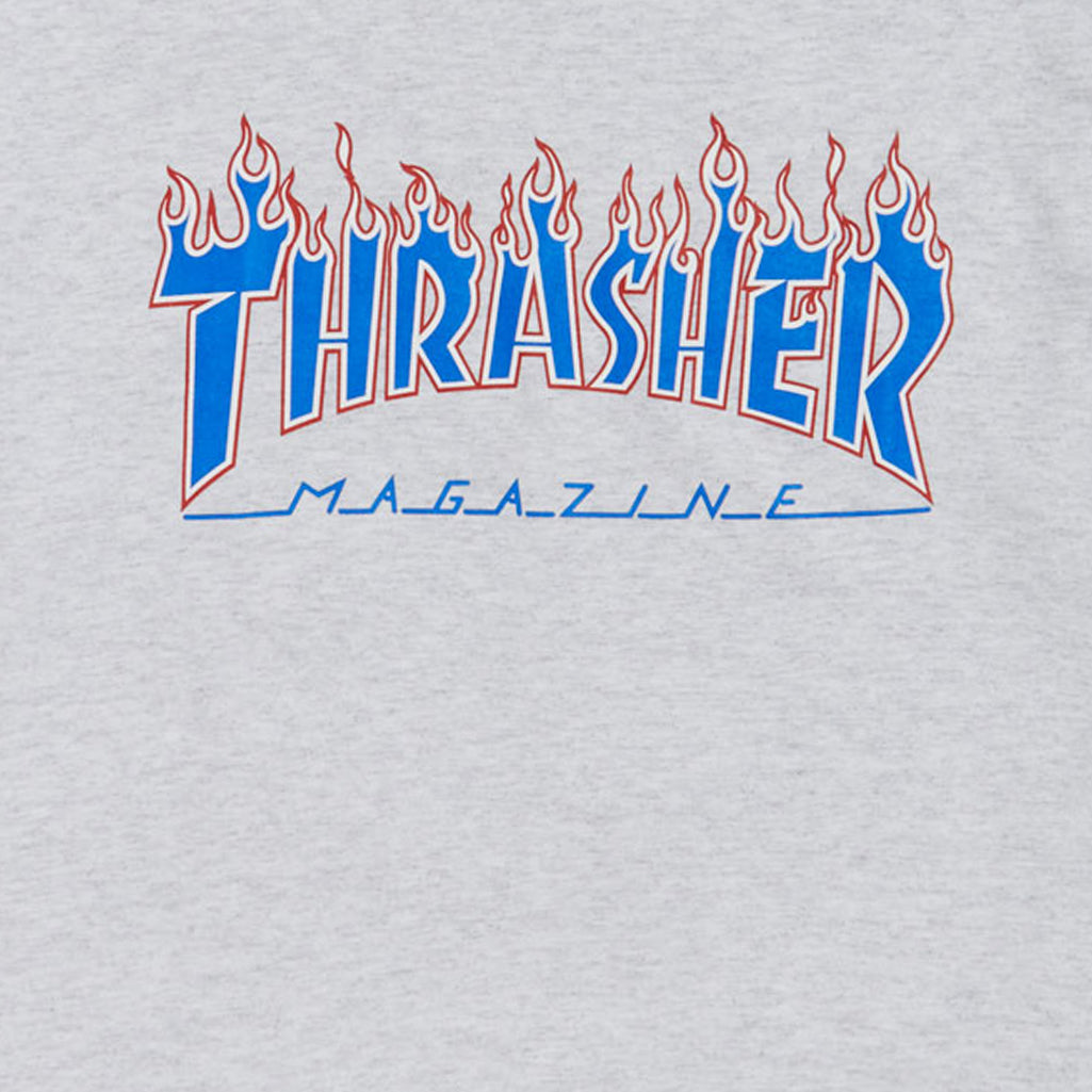 Thrasher Patriot Flame T-Shirt - Ash Grey image 2