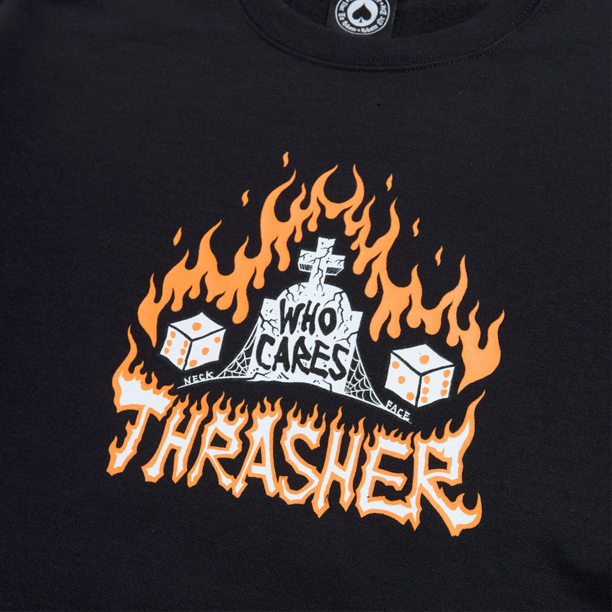 Thrasher Who Cares By Neckface Sweatshirt - Black image 2