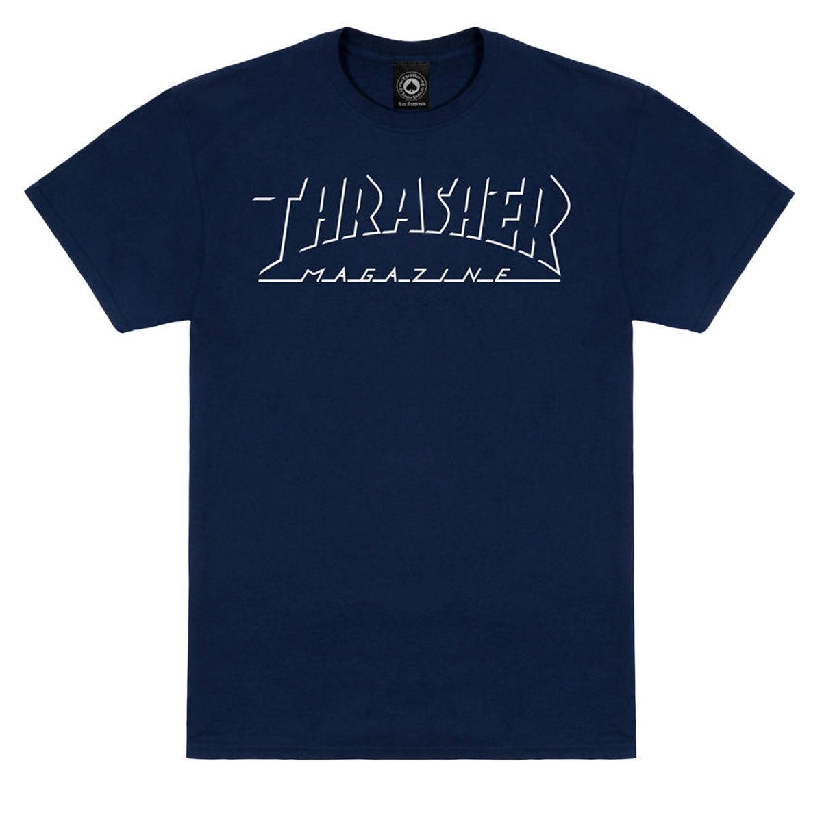 Thrasher Shadow Mag Logo T-Shirt - Navy image 1