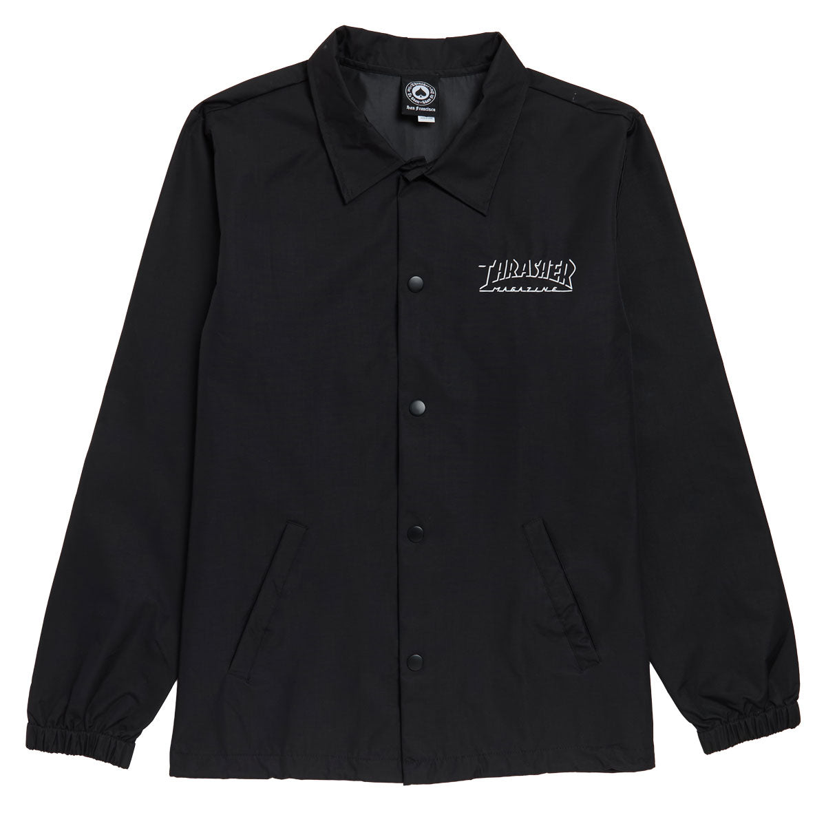 Thrasher Shadow Mag Logo Coach Jacket - Black/Black image 1
