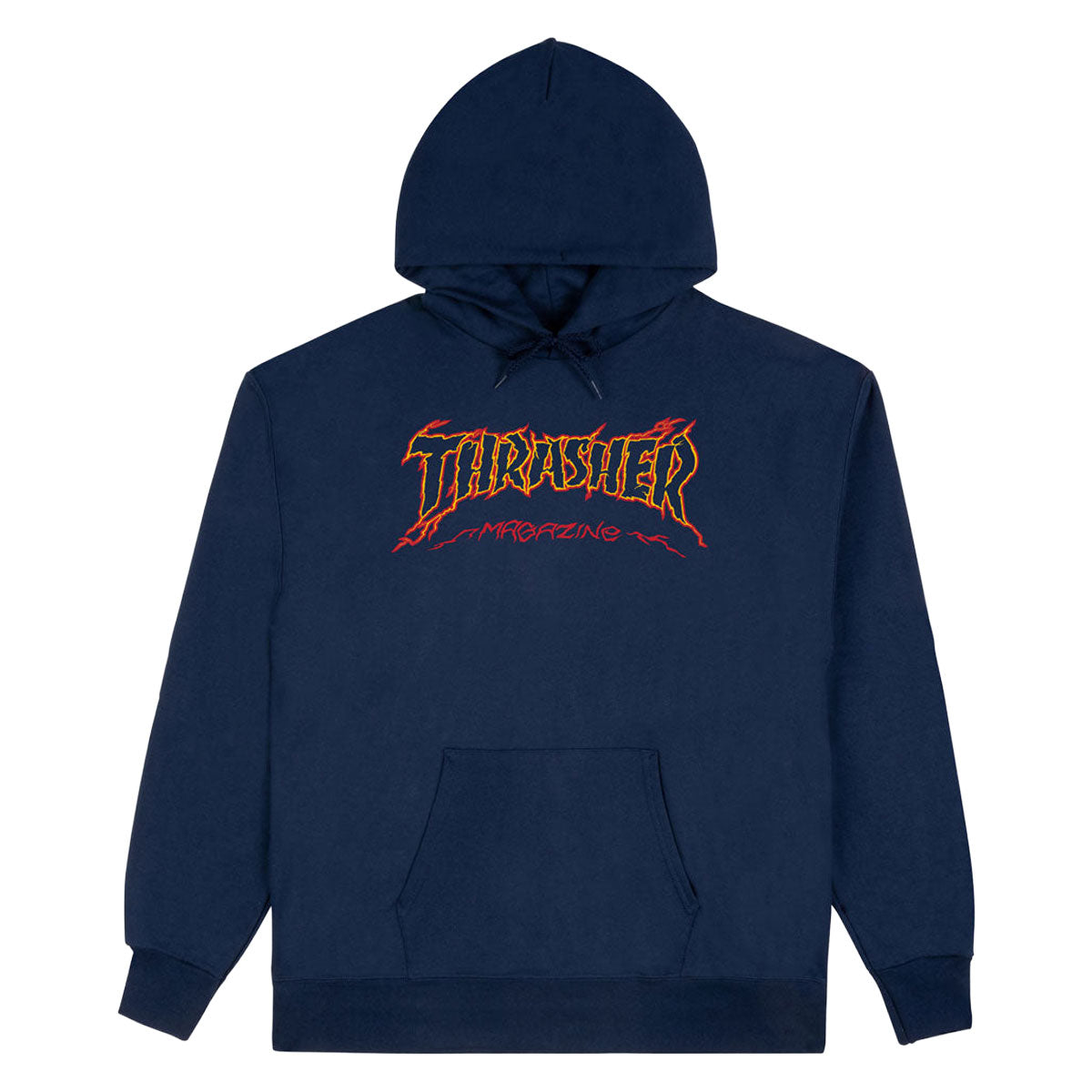 Thrasher Cracked By Exteenager Hoodie - Navy image 1