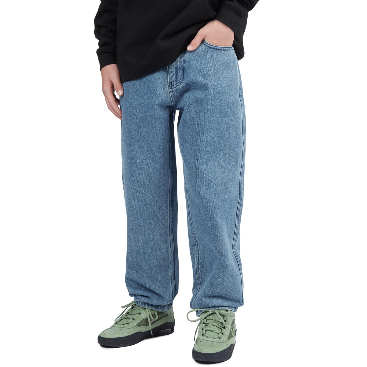 CCS Youth Baggy Taper Denim Jeans - Medium Blue image 9