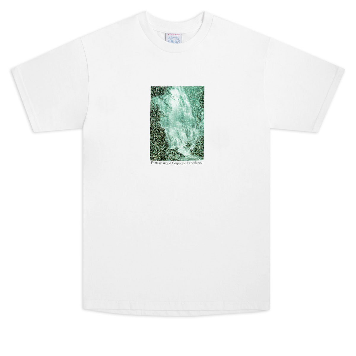 Sci-Fi Fantasy Waterfall T-Shirt - White image 1