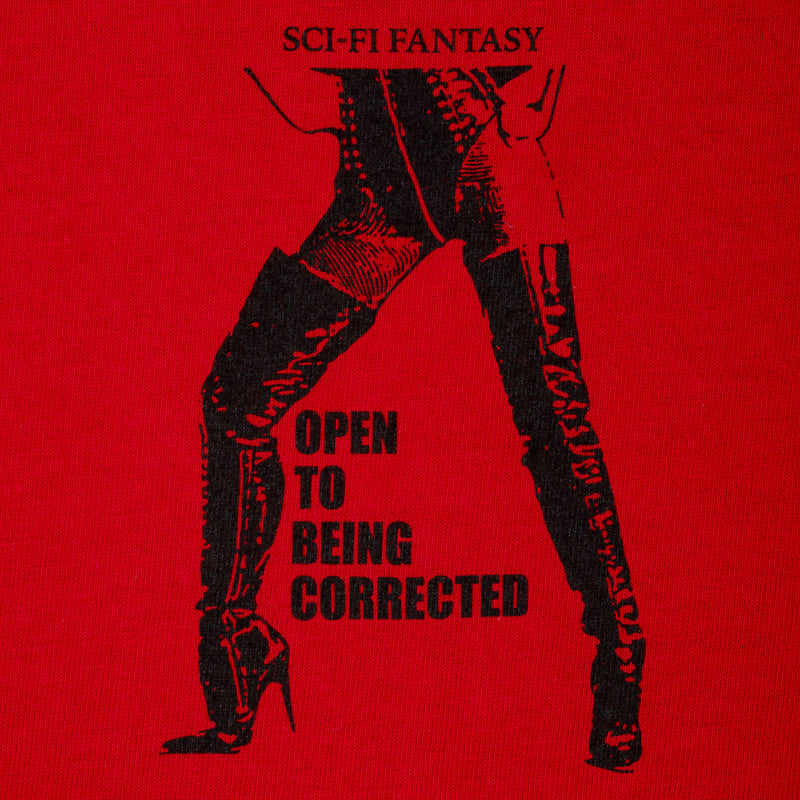Sci-Fi Fantasy Open To Being Corrected T-Shirt - Red