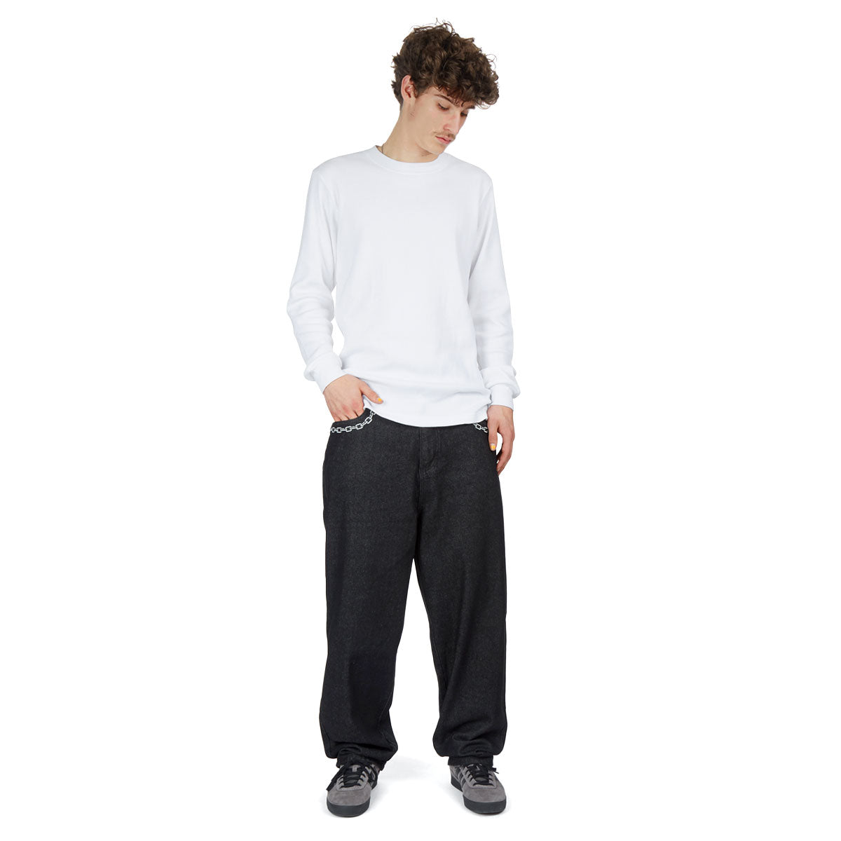 CCS Baggy Taper Denim Jeans - Chain Black