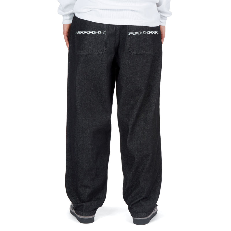 CCS Baggy Taper Denim Jeans - Chain Black