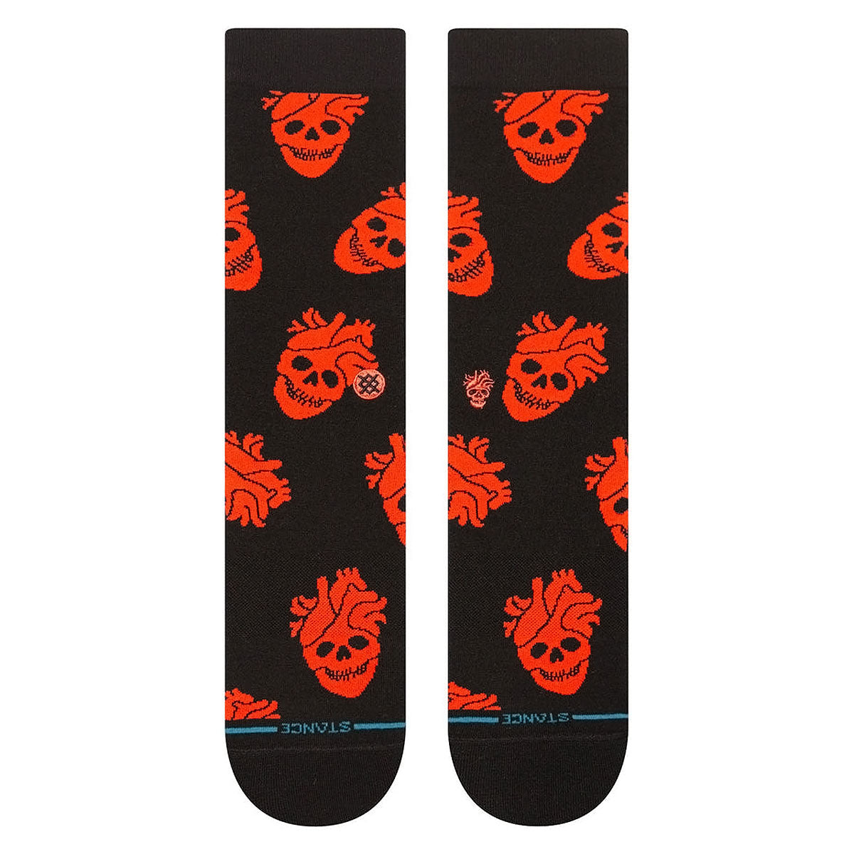 Stance Fallin In Skull Crew Socks - Black image 2