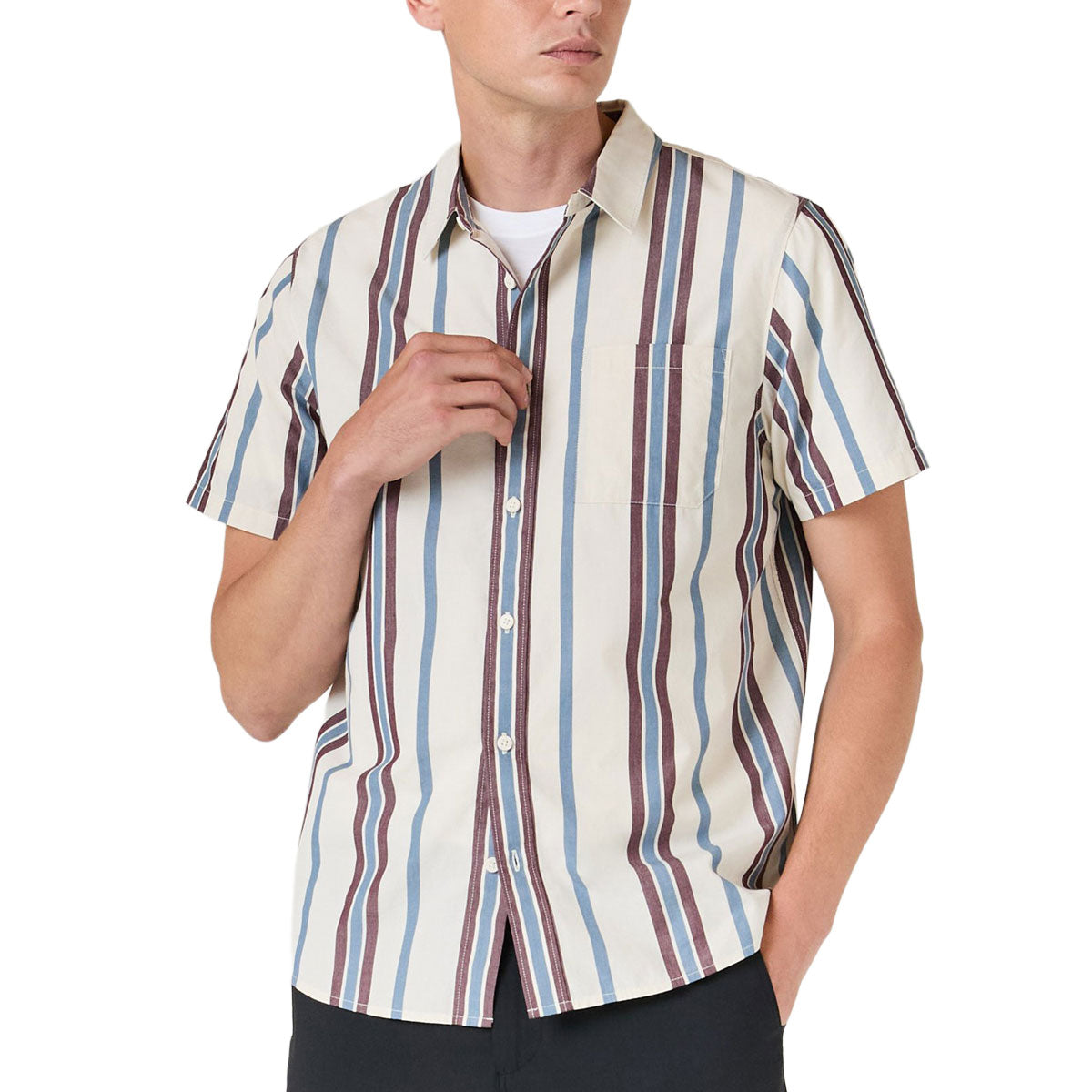 Stance Bales Button Up Shirt - Navy Stripe image 2