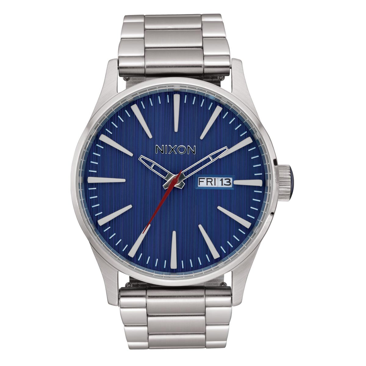 Nixon Sentry Stainless Steel Watch - Silver/Indigo image 1