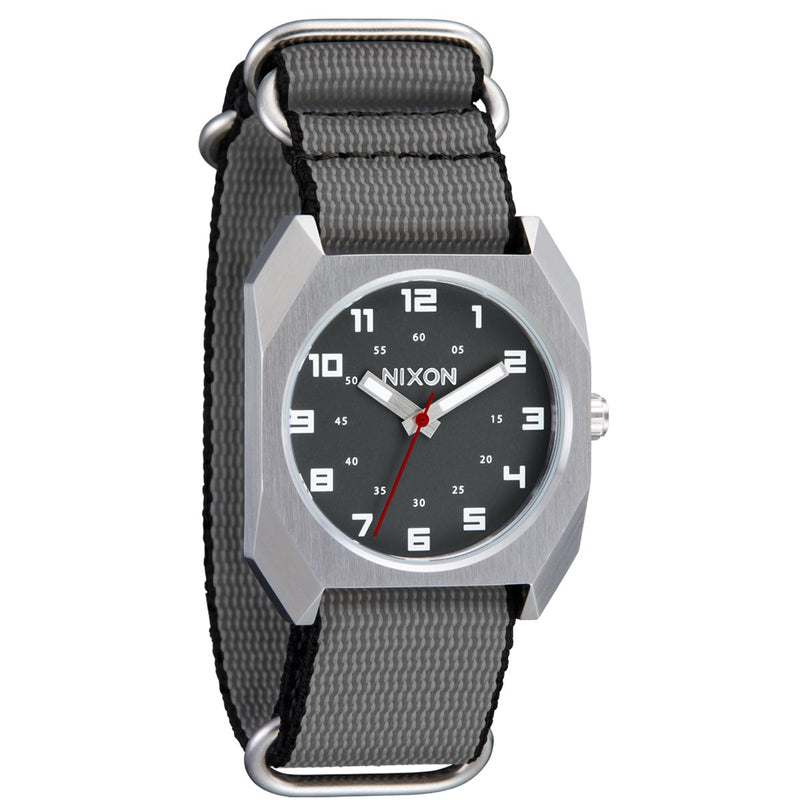 Nixon Scout Nato Watch - Silver/Charcoal