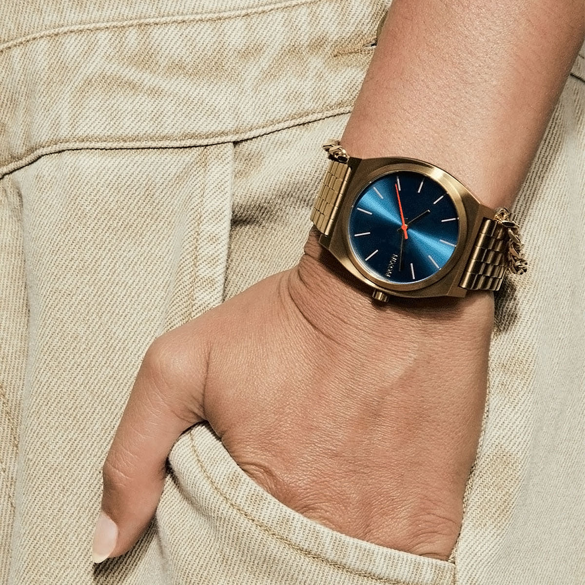 Nixon Time Teller Watch - Desert Gold/Arles Blue image 6