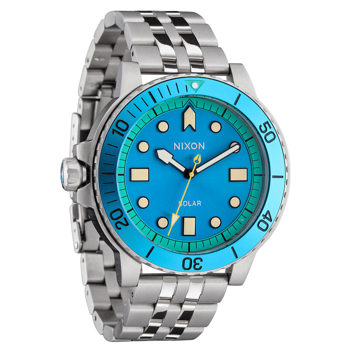 Nixon Stinger 44 Watch - Silver/Byron Blue/Green image 2