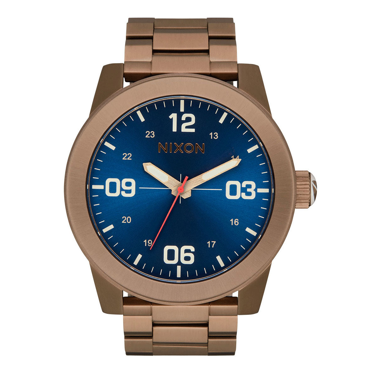 Nixon Corporal Stainless Steel Watch - Desert Gold/Arles Blue image 1
