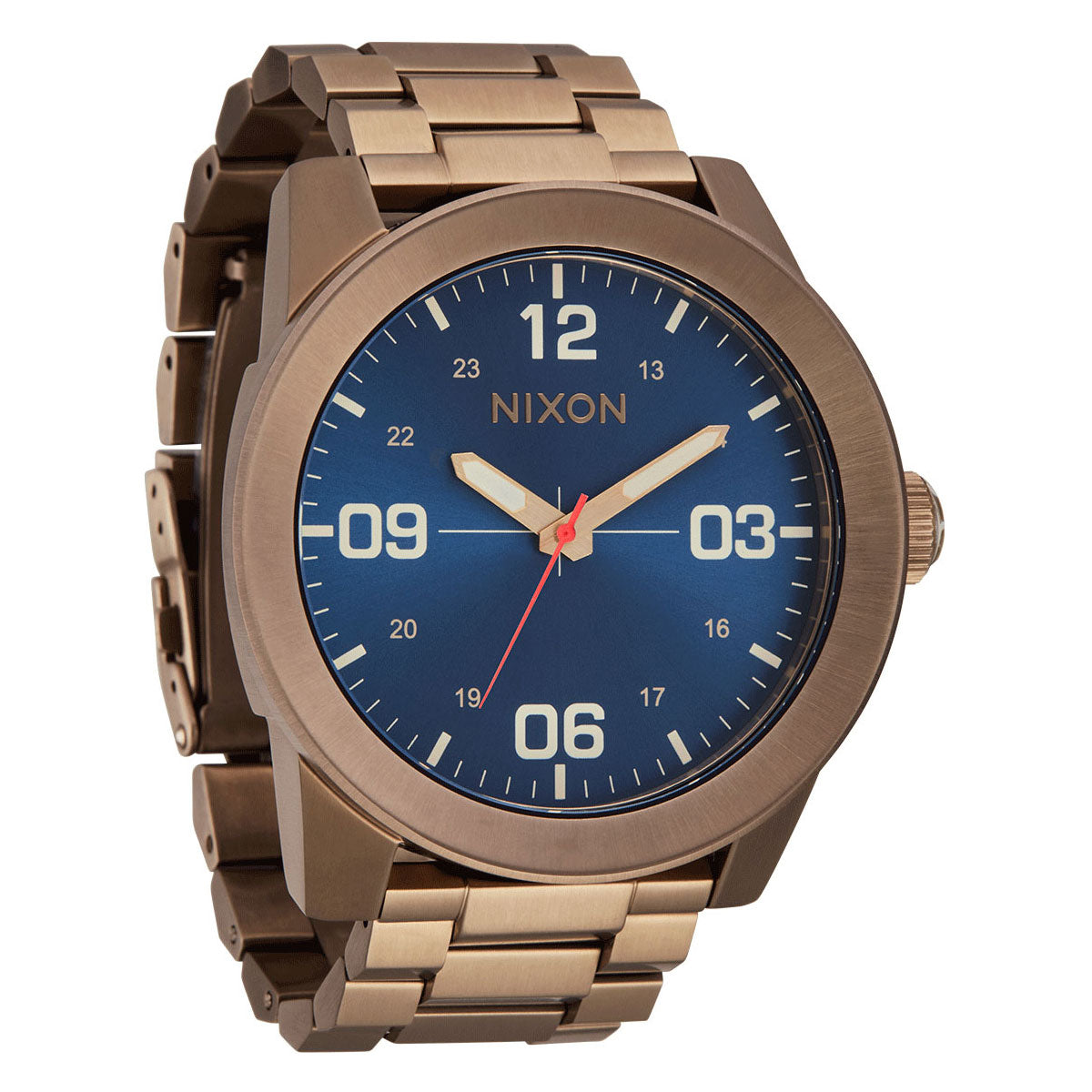 Nixon Corporal Stainless Steel Watch - Desert Gold/Arles Blue image 3