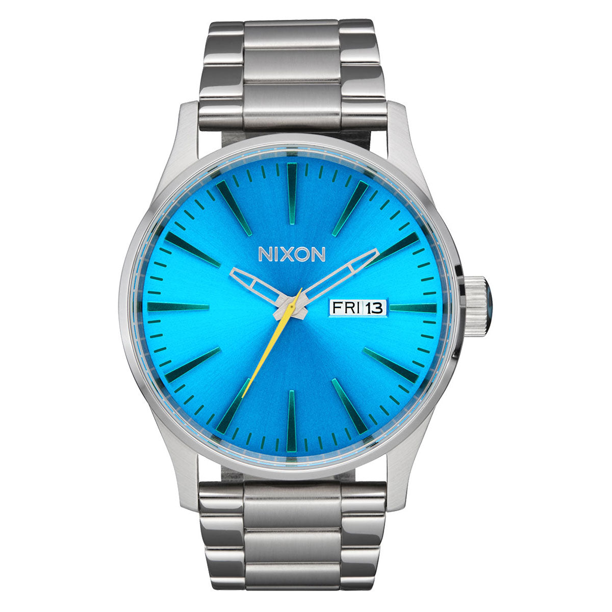 Nixon Sentry Stainless Steel Watch - Silver/Byron Blue Ombre image 1