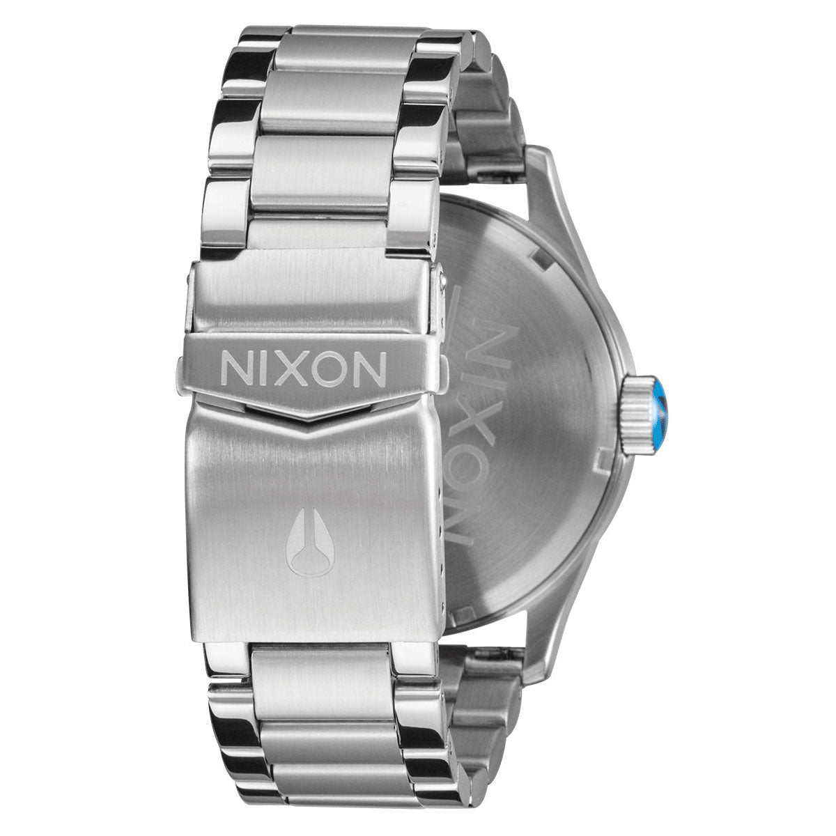 Nixon Sentry Stainless Steel Watch - Silver/Byron Blue Ombre image 4