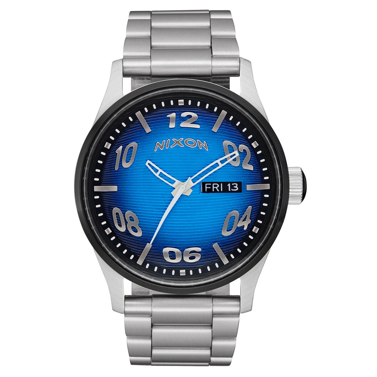 Nixon Sentry Stainless Steel Watch - Fisheye/Silver/Polar Blue image 1