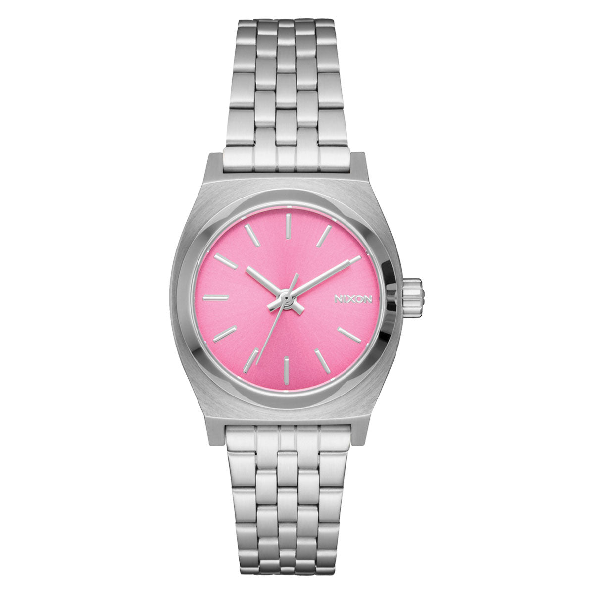 Nixon Small Time Teller Watch - Silver/Pink image 1