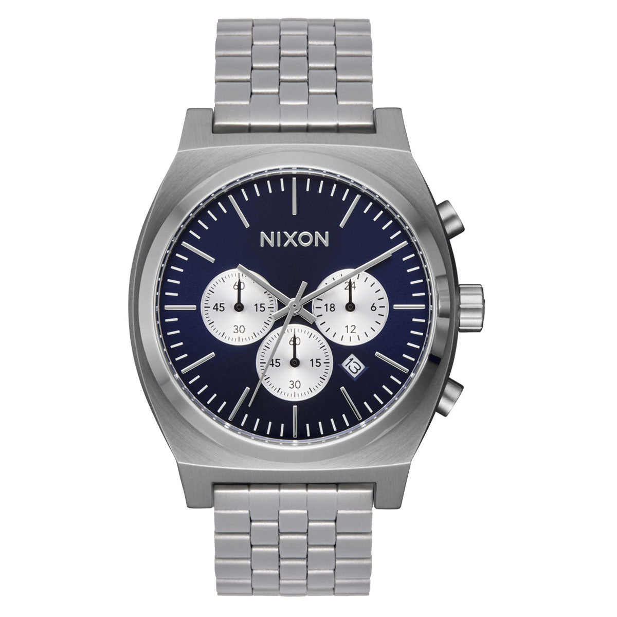 Nixon Time Teller Chrono Watch - Silver/Midnight image 1