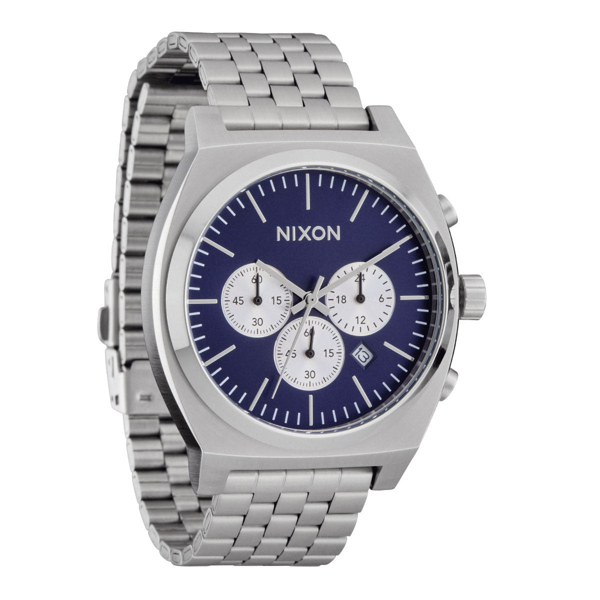 Nixon Time Teller Chrono Watch - Silver/Midnight image 3