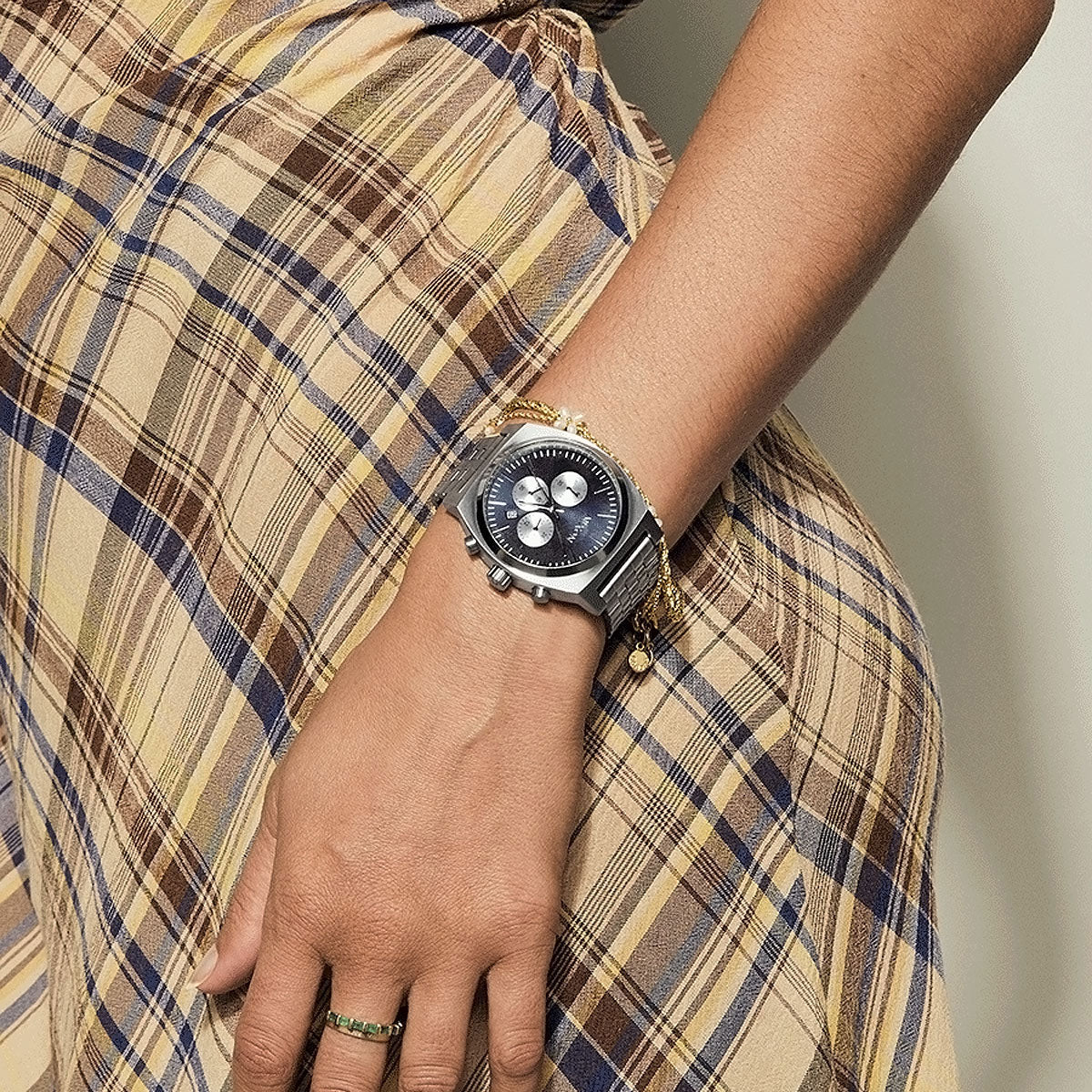 Nixon Time Teller Chrono Watch - Silver/Midnight image 6