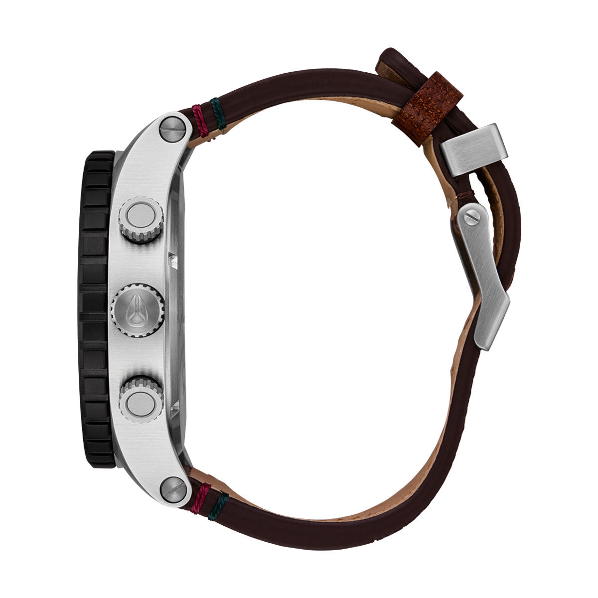 Nixon 51-30 Chrono Watch - Silver/Rosewood/Chocolate image 3
