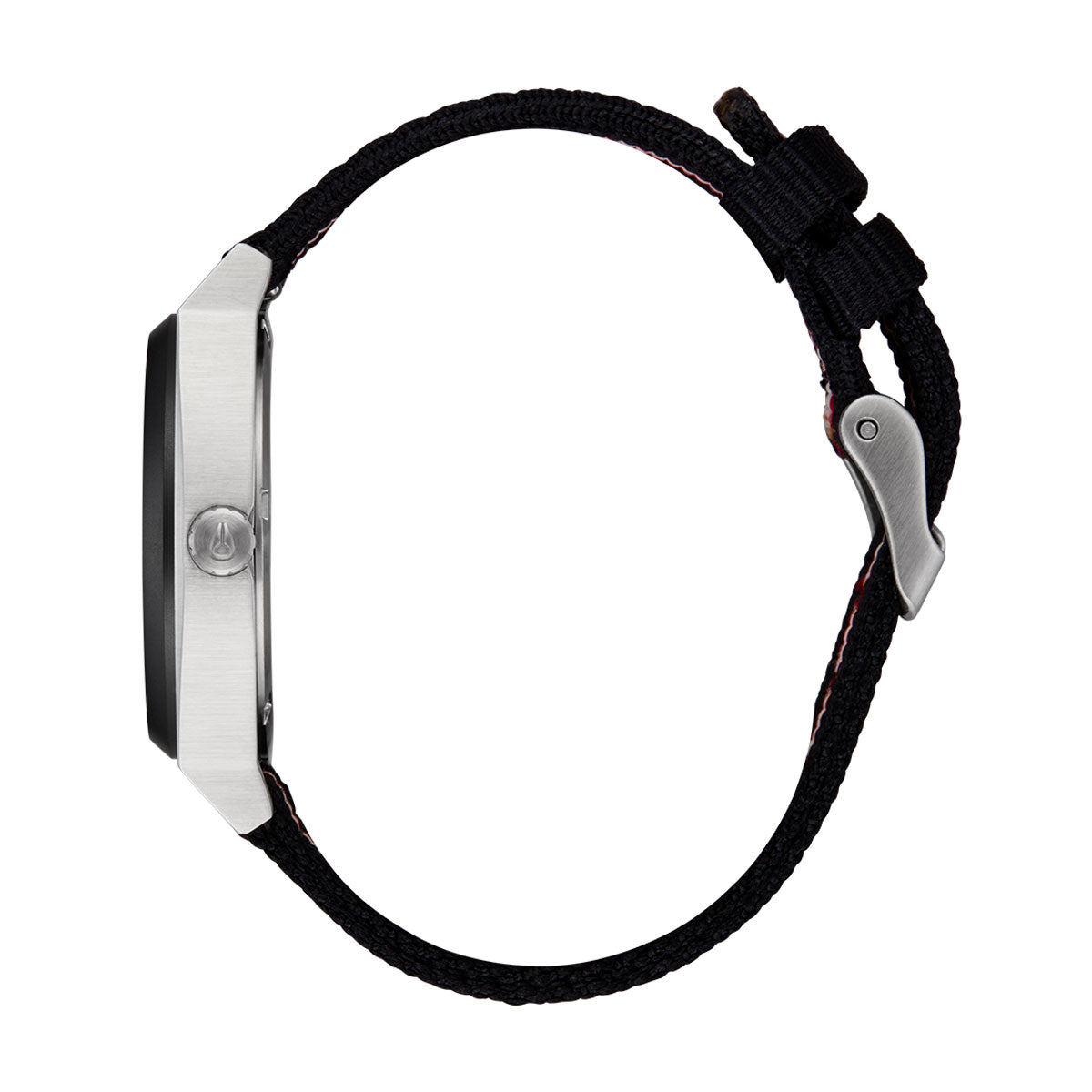 Nixon Time Teller Nylon Watch - Silver/Rosewood/Black Stripe image 3