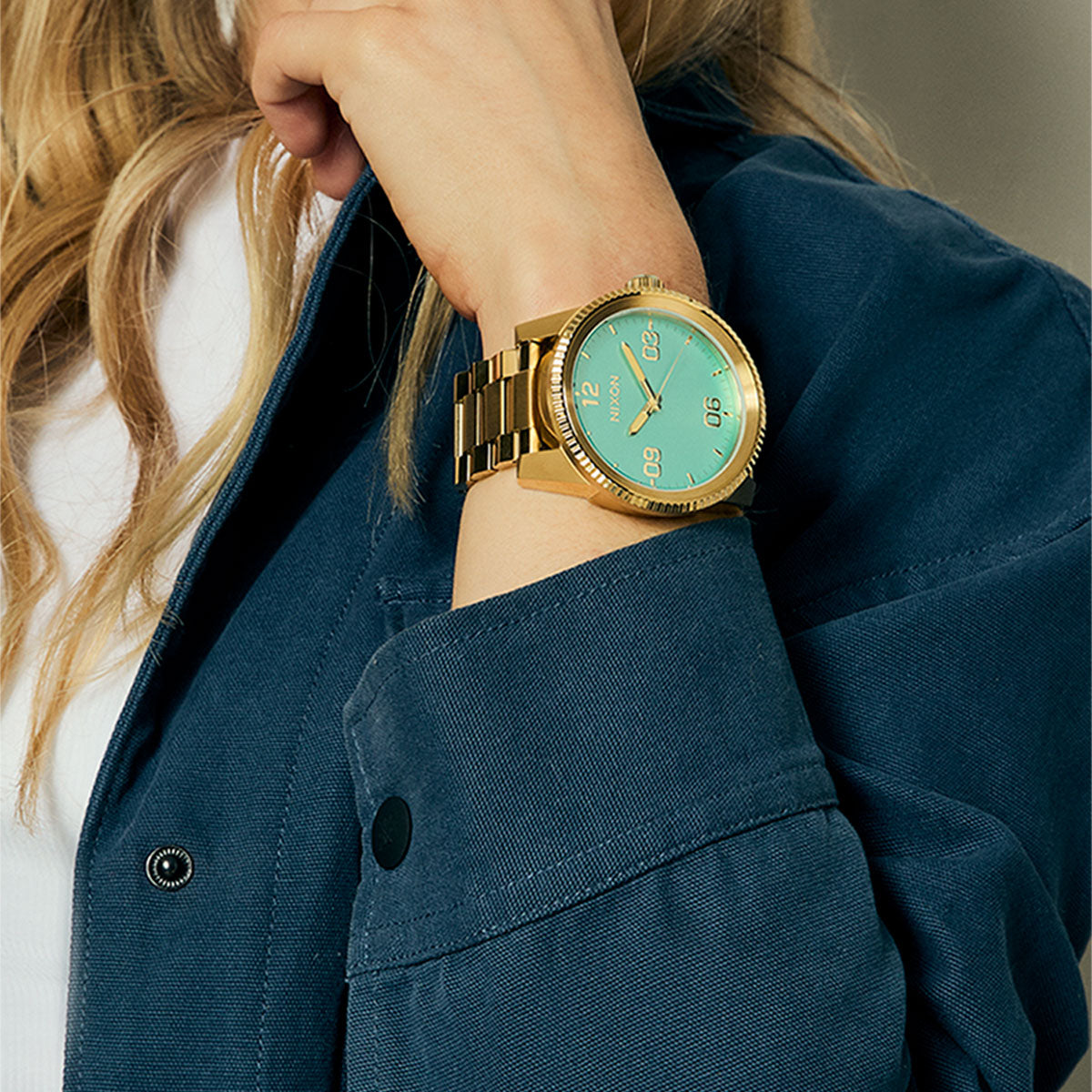 Nixon Corporal SS Watch - Gold/Turquoise/Gold image 5