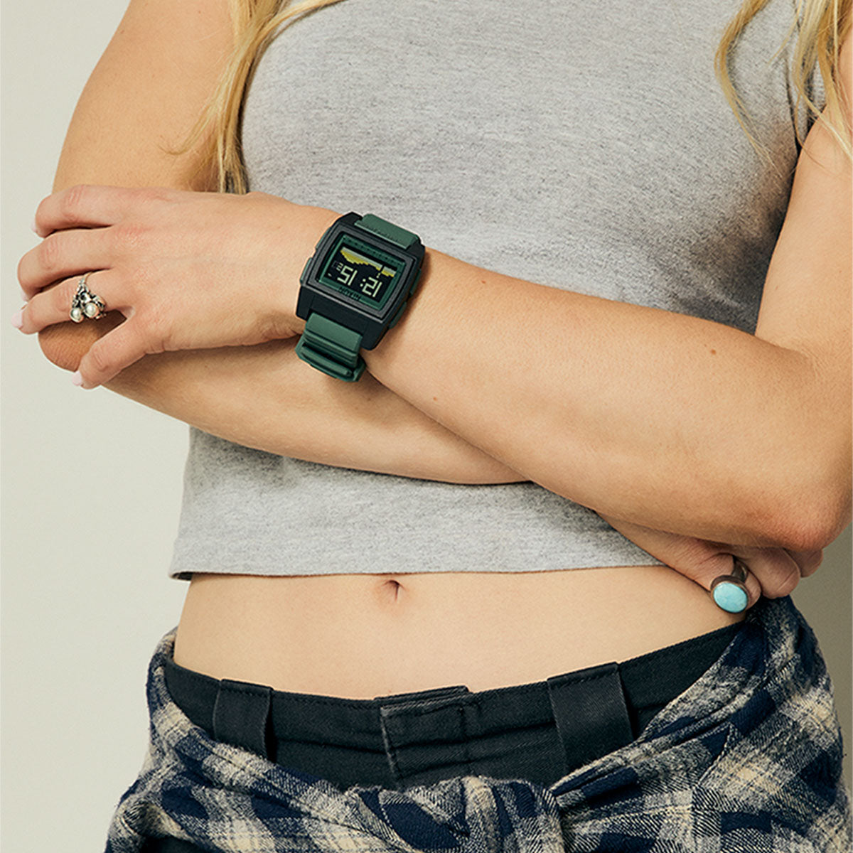 Nixon Base Tide Pro Watch - Black/Sage image 6