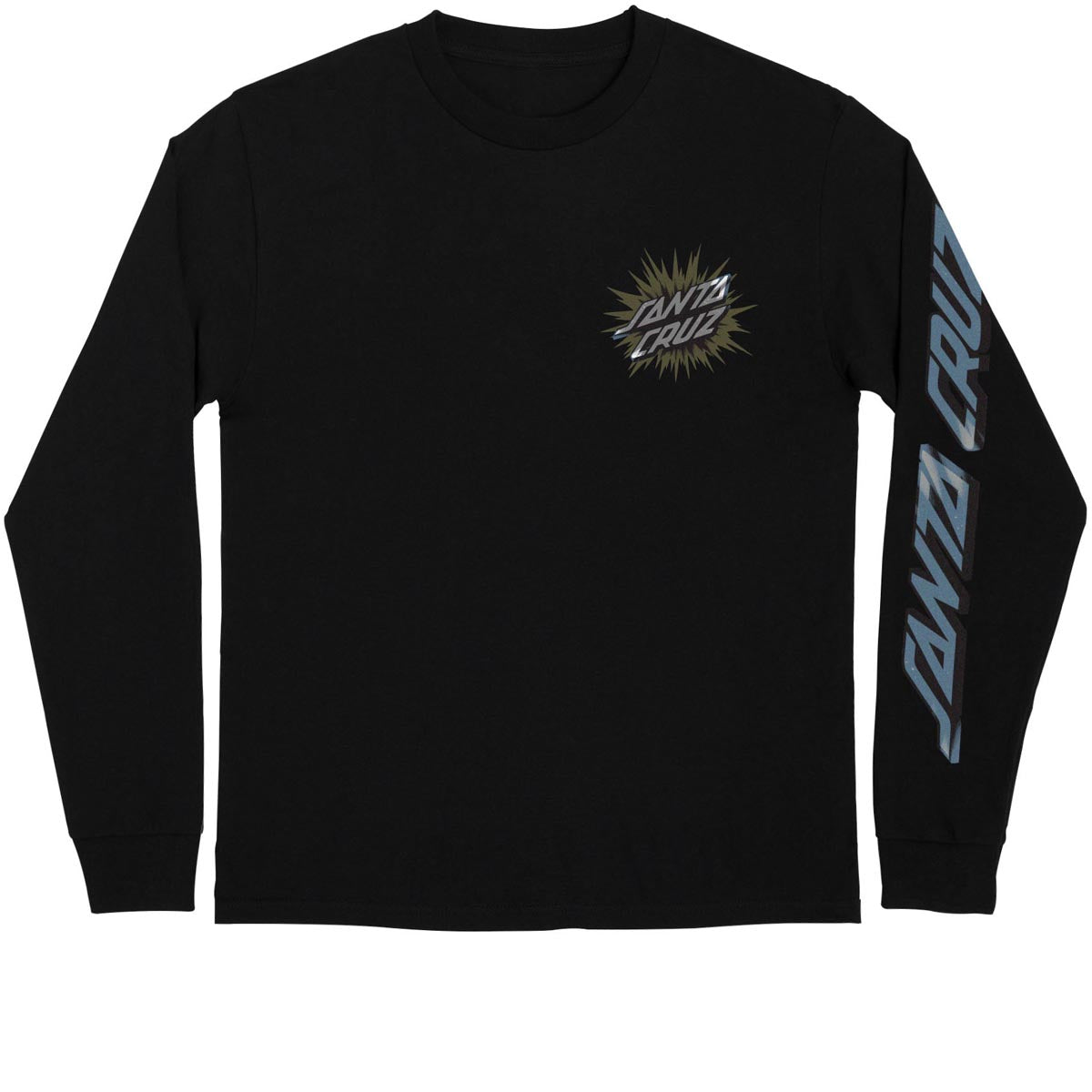 Santa Cruz Burst Oval Dot Long Sleeve T-Shirt - Eco Black image 1
