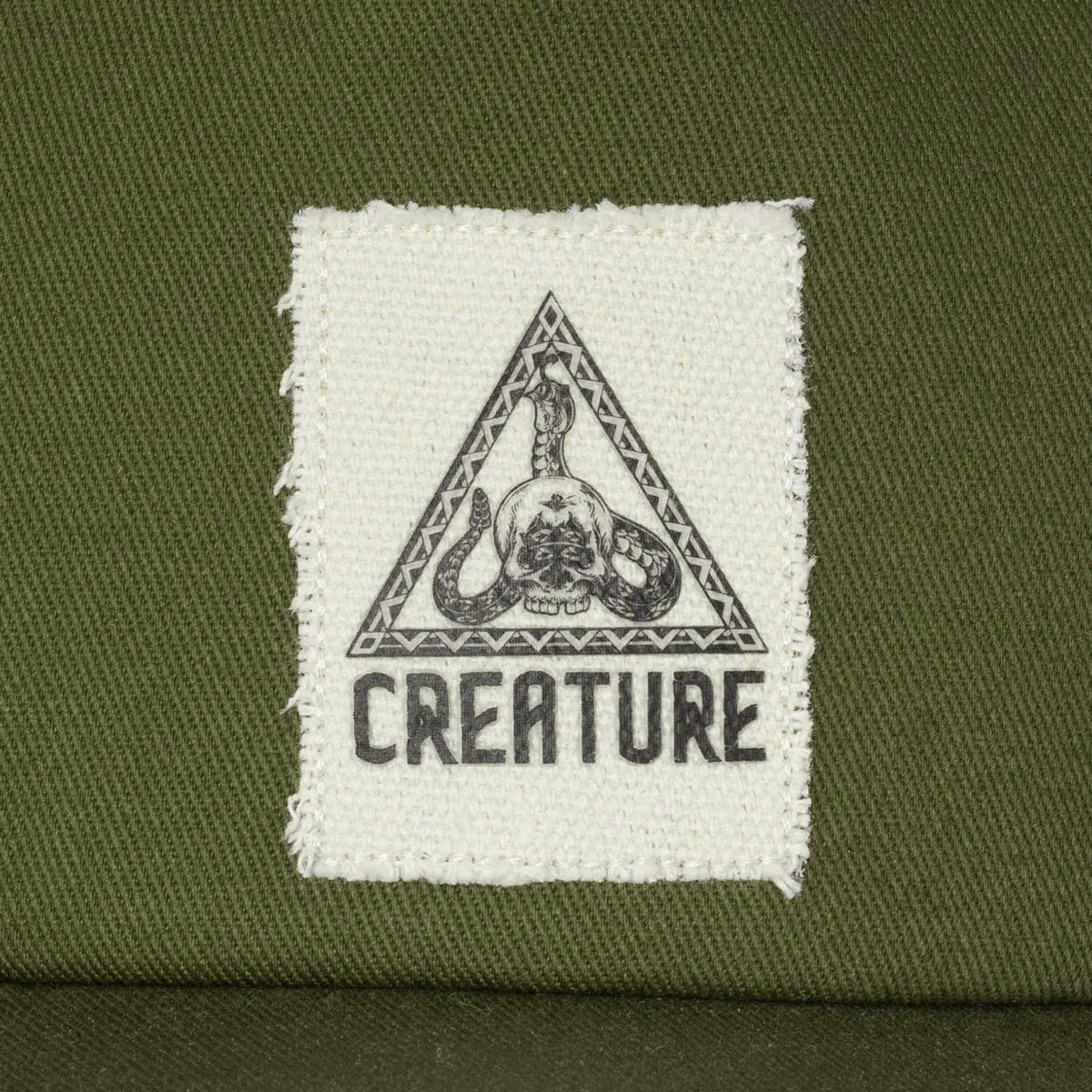 Creature Take Warning Snapback Hat - Olive image 4