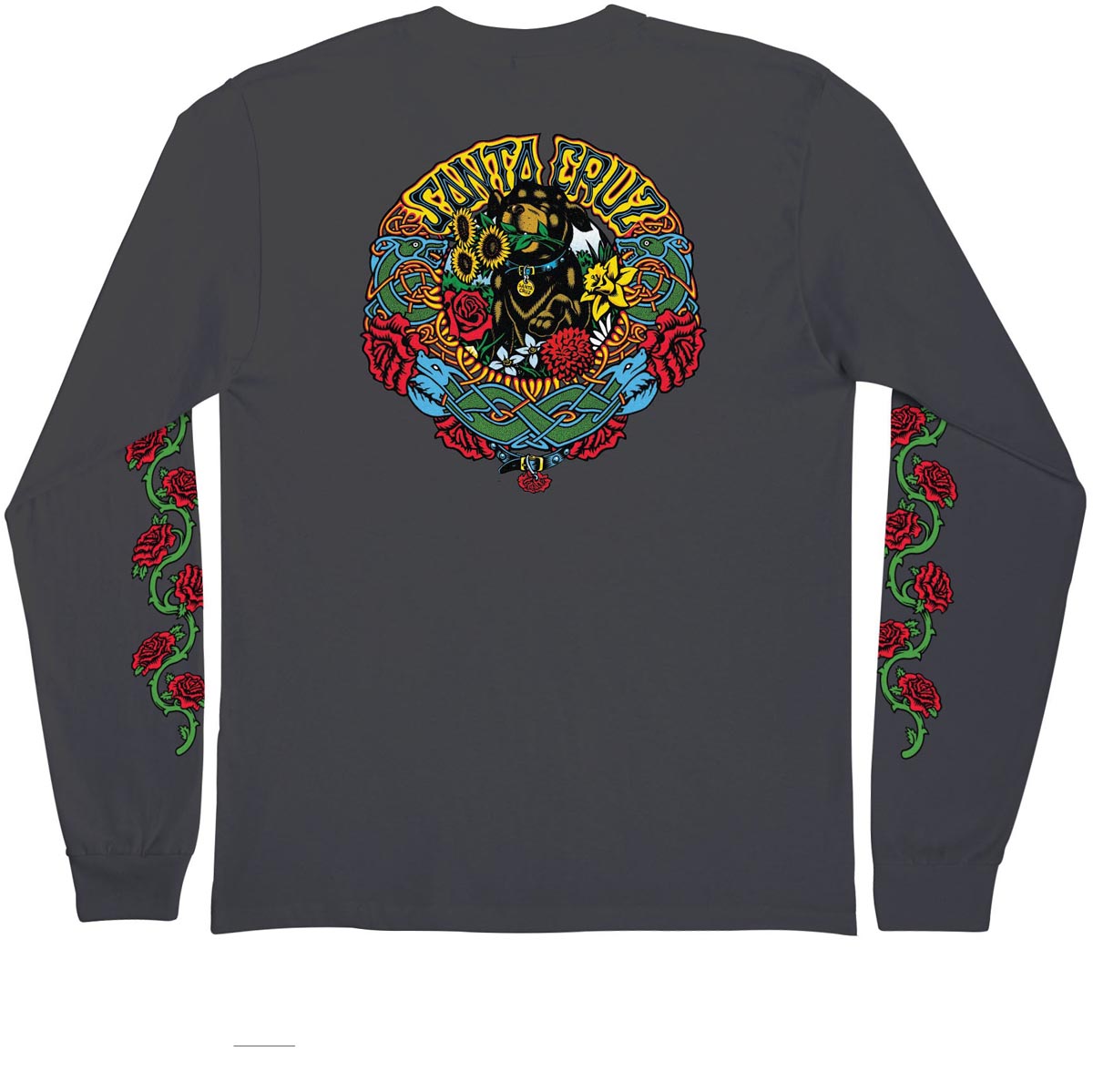 Santa Cruz Dressen Mash Up Long Sleeve T-Shirt - Charcoal image 1