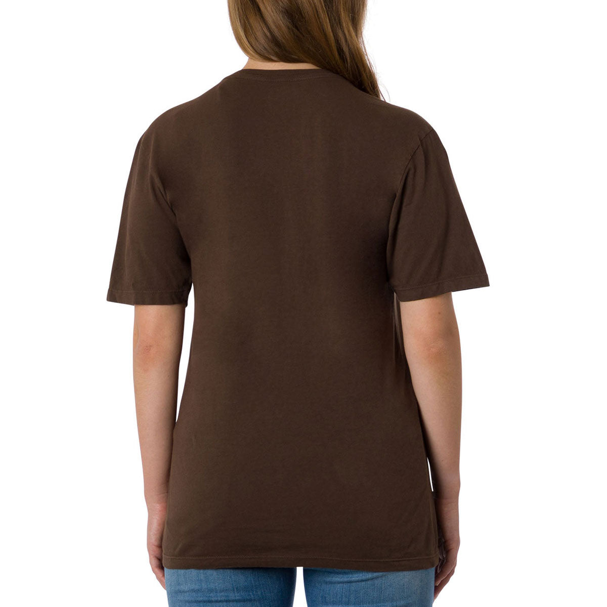 Santa Cruz Womens Asp Flores Dot Relaxed Crew T-Shirt - Chocolate Brown image 2