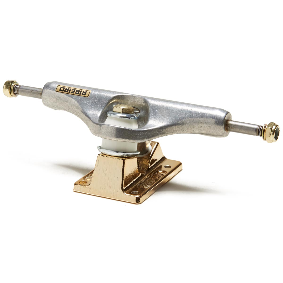 Independent Stage 11 Pro Carlos Riebeiro Mid Skateboard Trucks - Silver/Gold - 144mm image 2