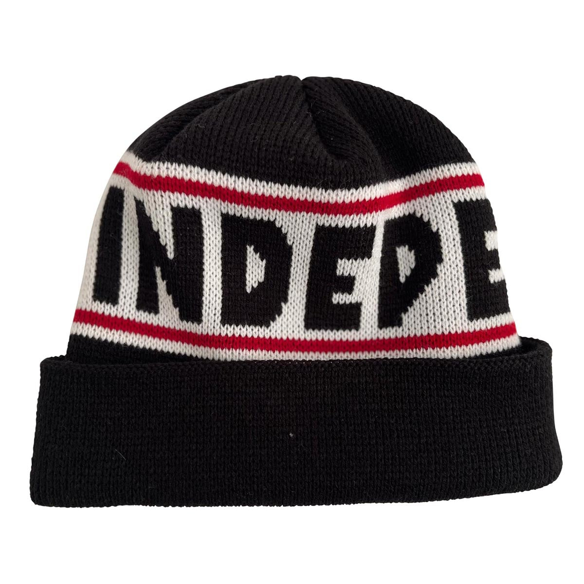 Independent Bar Logo Long Shoreman Beanie - Black/Red image 1