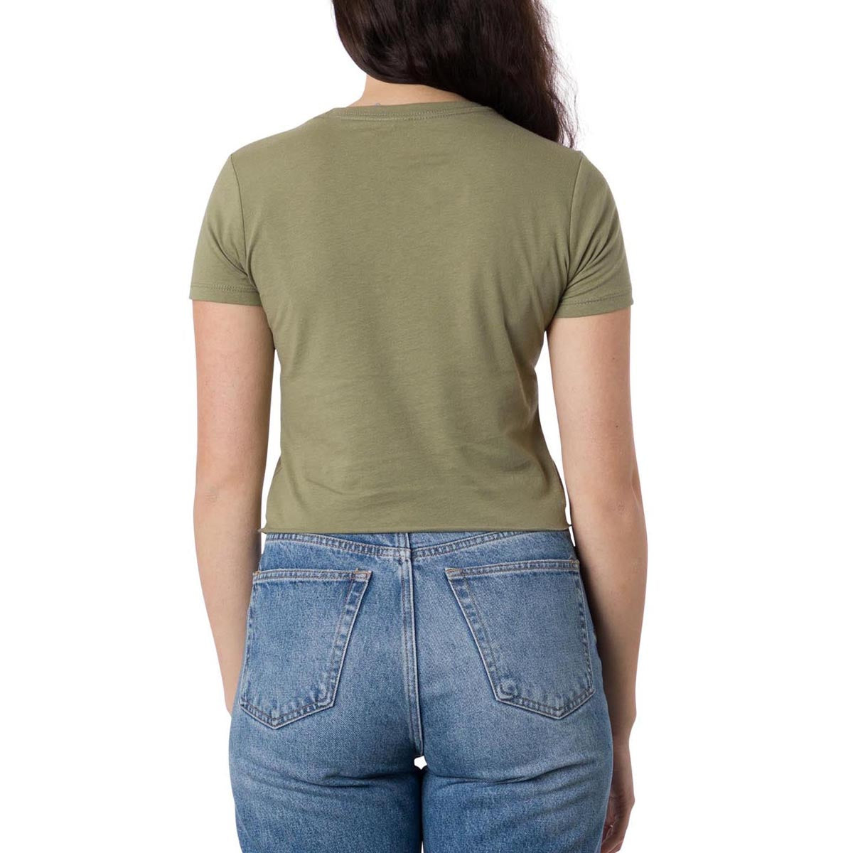 Santa Cruz Womens Desert Strip Crop Fitted T-Shirt - Light Olive image 2
