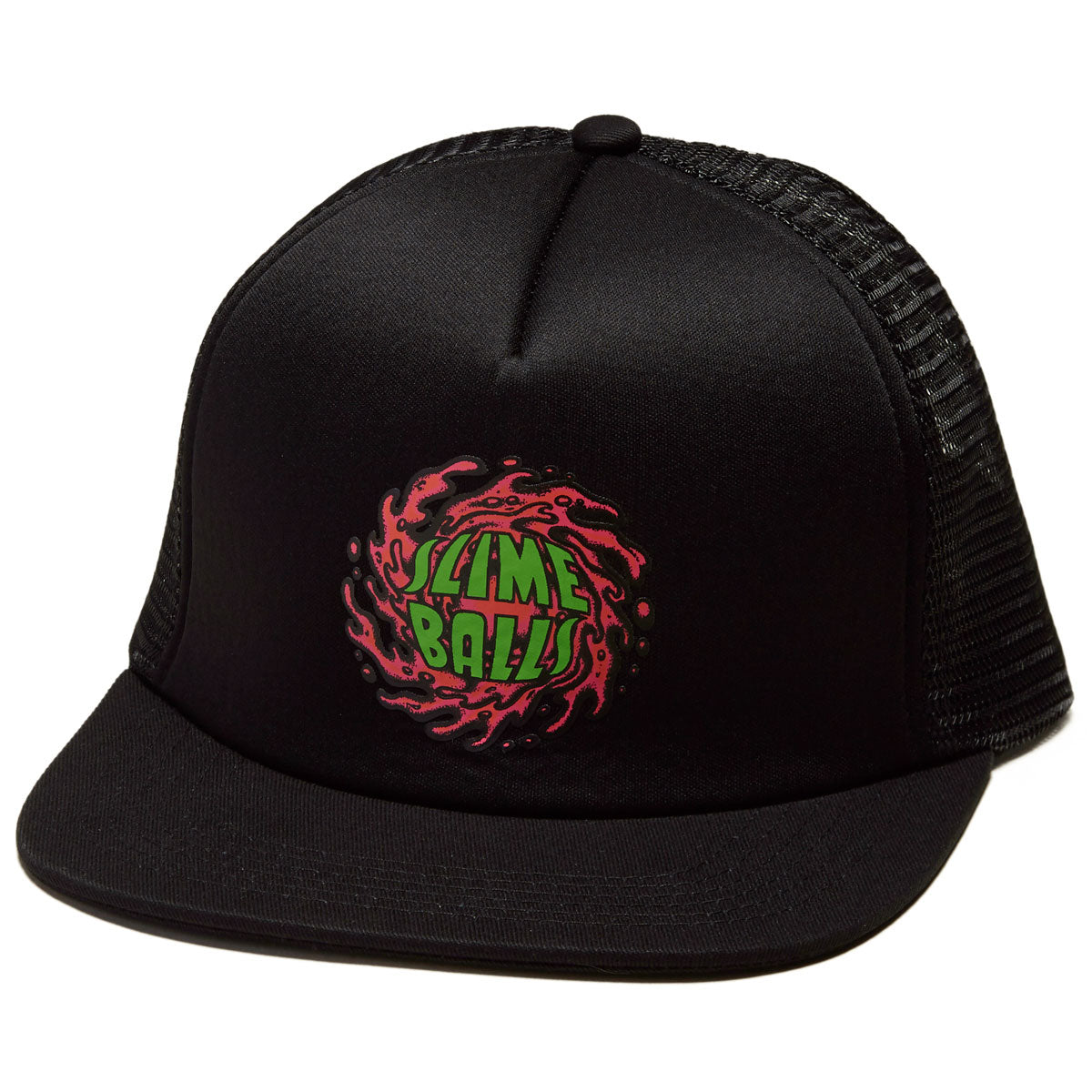 Slime Balls Logo Mesh Trucker Hat - Black/Pink image 1