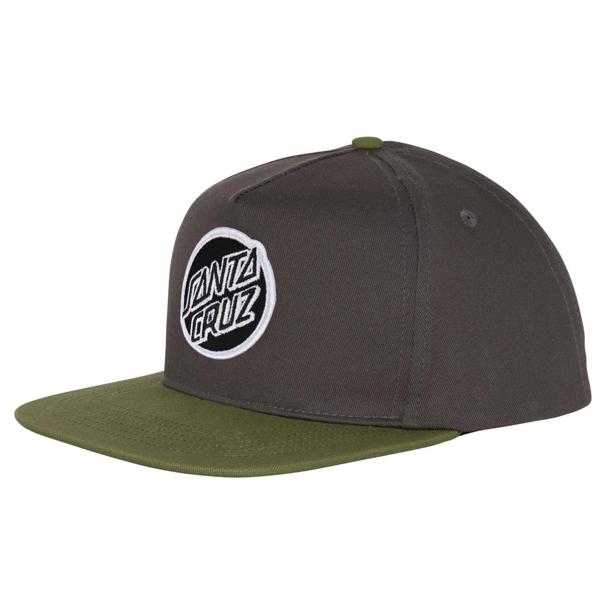 Santa Cruz Tiered Opus Snapback Hat - Charcoal/OD Green image 1