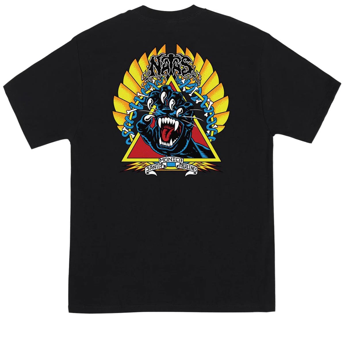 Santa Cruz Natas Screaming Panther T-Shirt - Black image 1