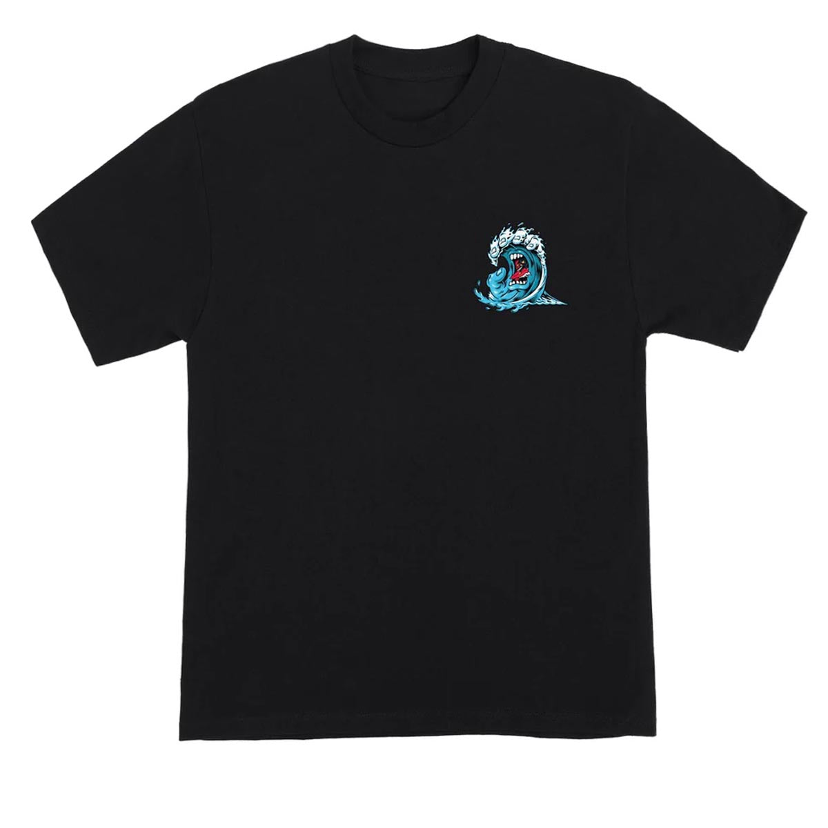 Santa Cruz Screaming Wave T Shirt Black CCS