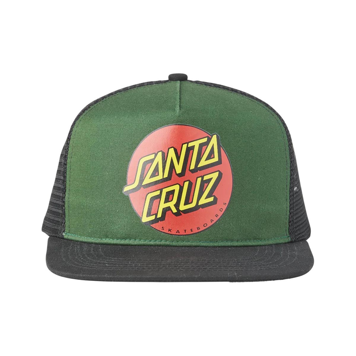 Santa Cruz Classic Dot Mesh Trucker Hat - Dark Green/Black image 3
