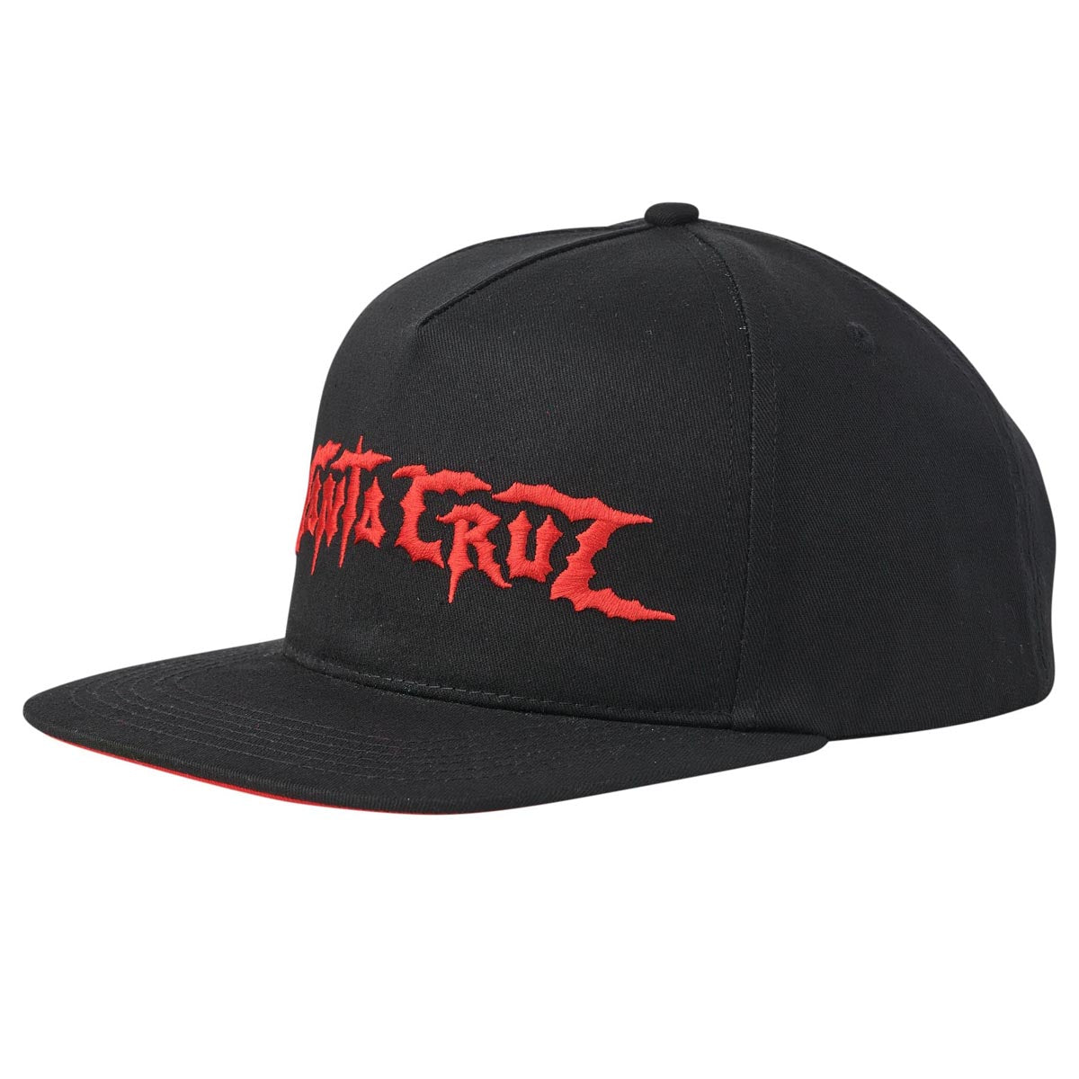 Santa Cruz Dungeon Strip Snapback Hat - Black/Red image 1