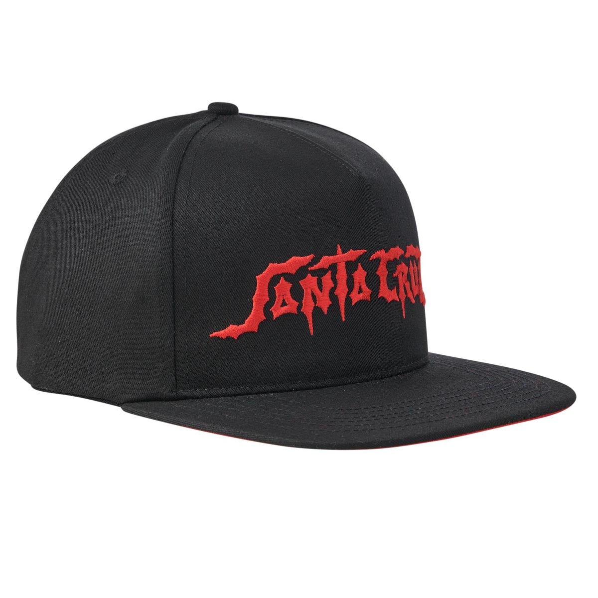 Santa Cruz Dungeon Strip Snapback Hat - Black/Red image 2