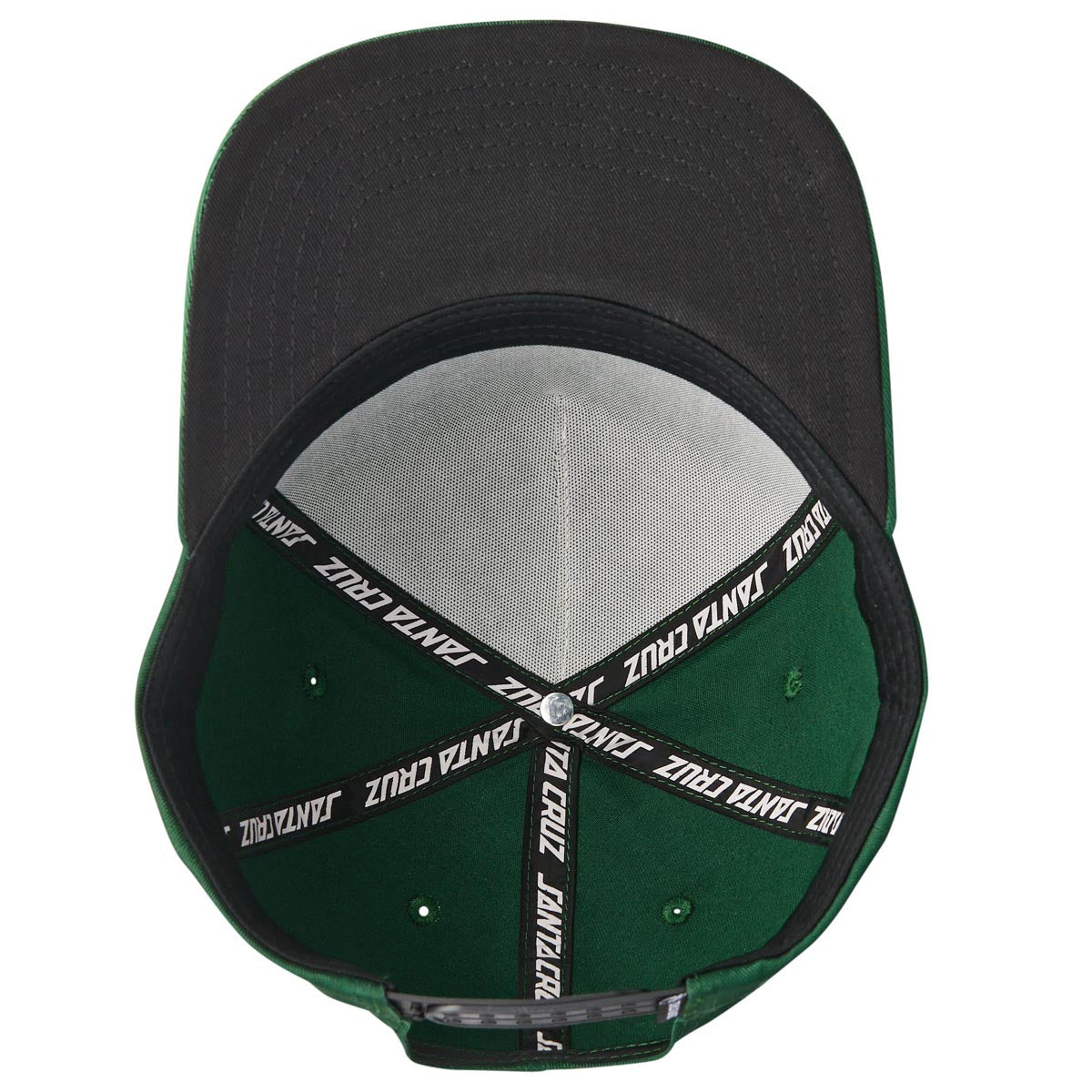Santa Cruz Dungeon Strip Snapback Hat - Dark Green image 5