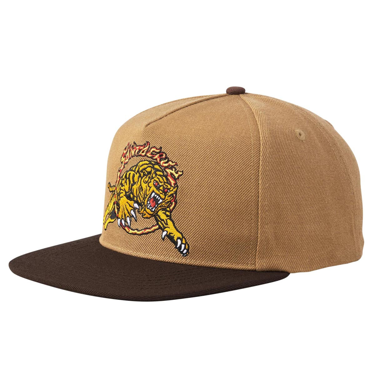 Santa Cruz Salba Tiger Snapback Hat - Khaki/Brown image 1